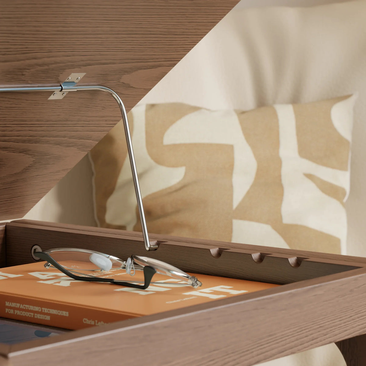 Multi-Purpose C-Shaped Side Table