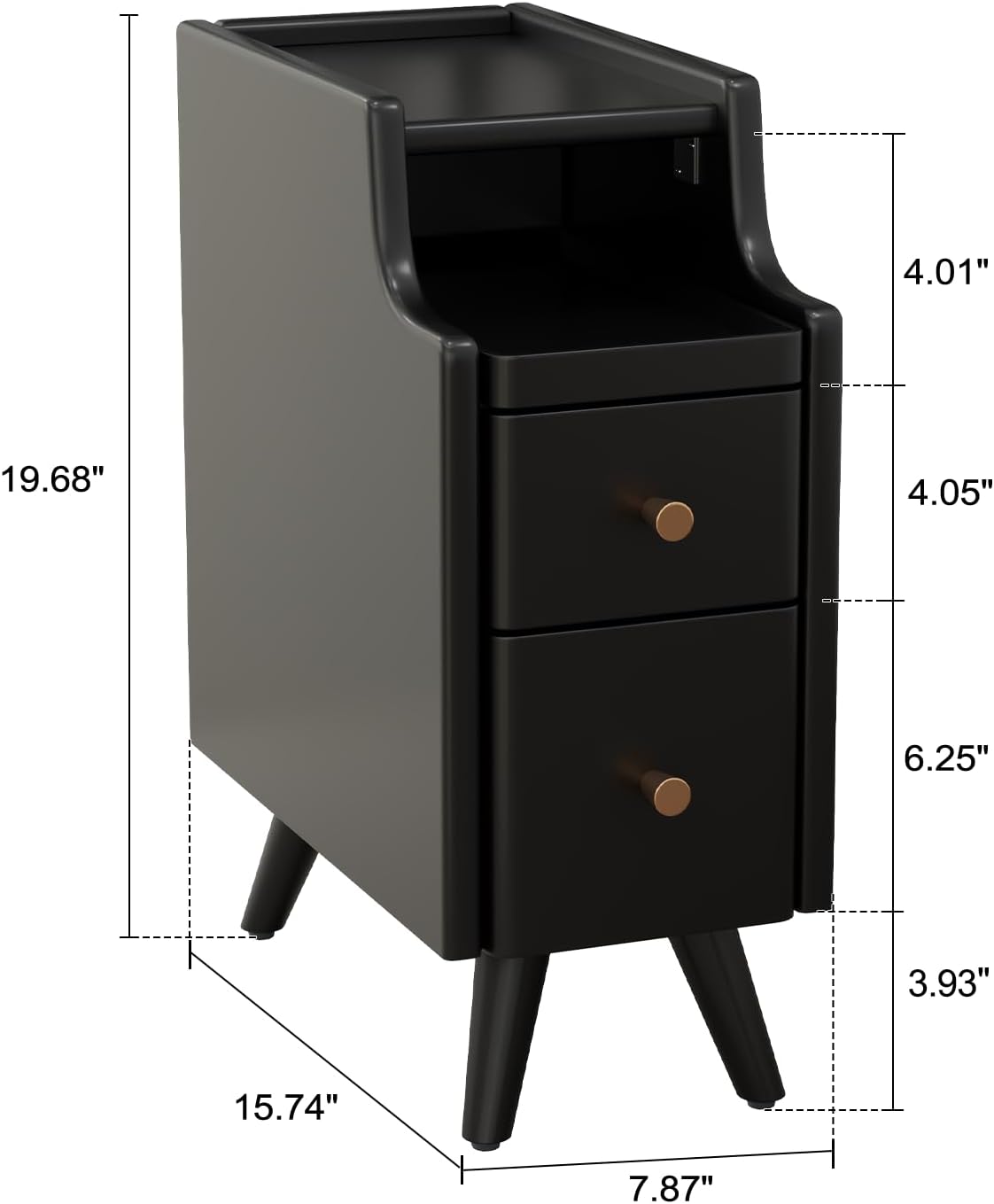 OakCraft™ Luxe Nightstand – Solid Wood Minimalist Bedside Table