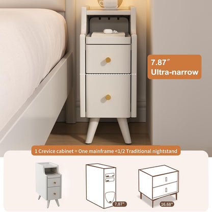 OakCraft™ Luxe Nightstand – Solid Wood Minimalist Bedside Table