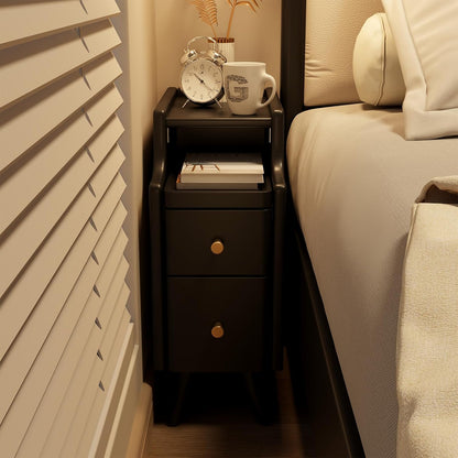 OakCraft™ Luxe Nightstand – Solid Wood Minimalist Bedside Table