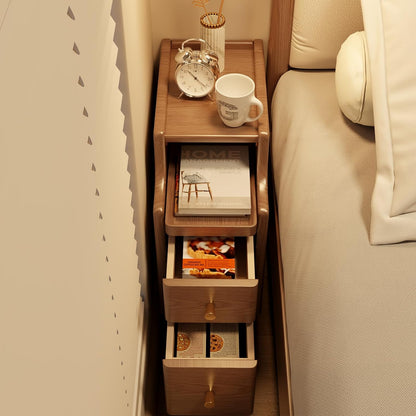 OakCraft™ Luxe Nightstand – Solid Wood Minimalist Bedside Table